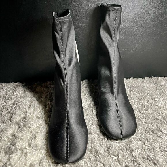 NWT Zara Metallic Heeled Ankle Boots - Picture 3 of 9